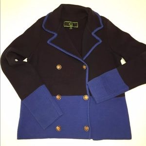C Wonder Classic Sweater Blazer With Color Block